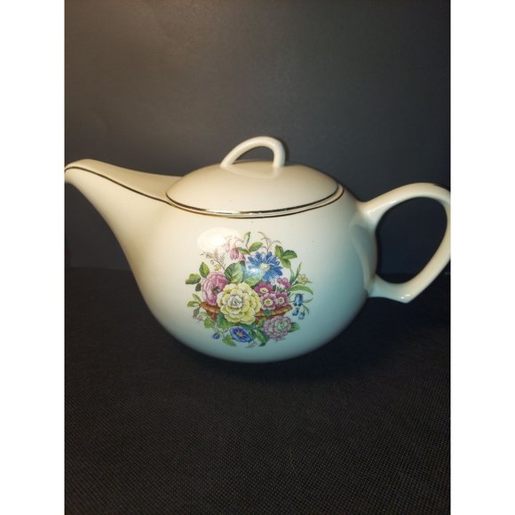 Vintage Mid Century Floral Teapot - Picture 2 of 6